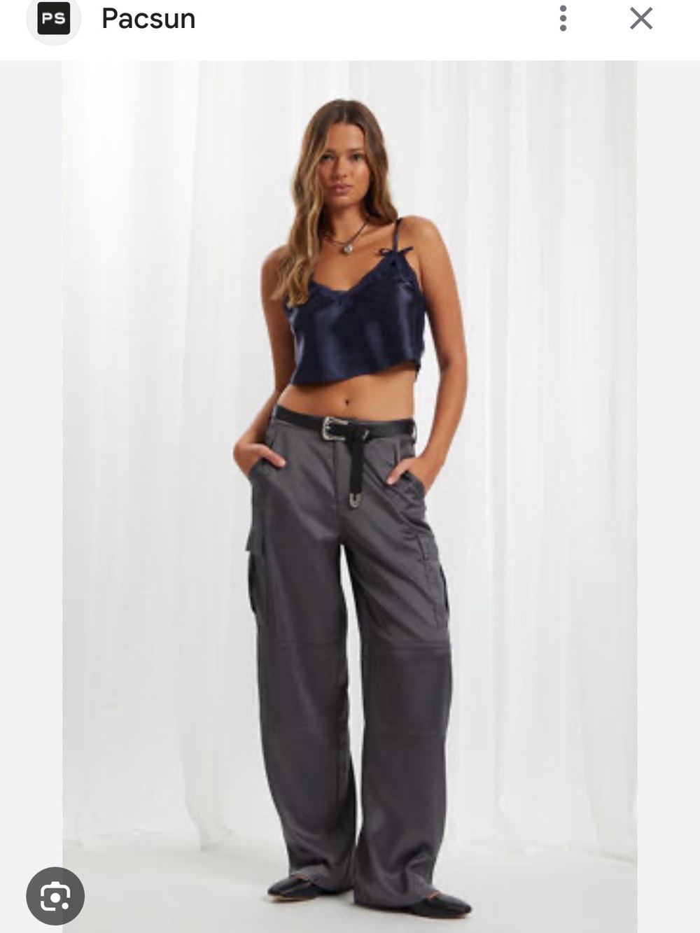 Pacsun Satin Cargo Pants